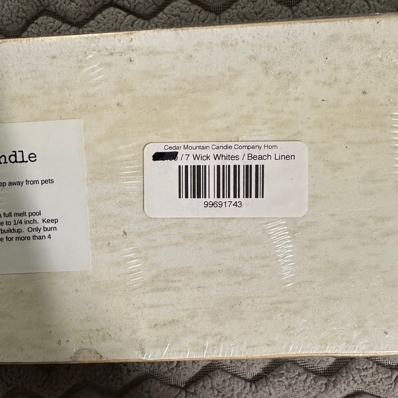 Cedar Mountain Candle Beach Linen 7 Wick White Dough Bowl Soy Candle - Picture 10 of 15